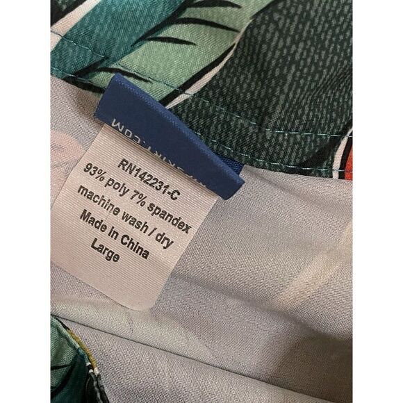 Ripskirt Hawaiian Green Floral Quick Dry Active Mini Wrap Skirt Women’s Size L - Picture 6 of 7